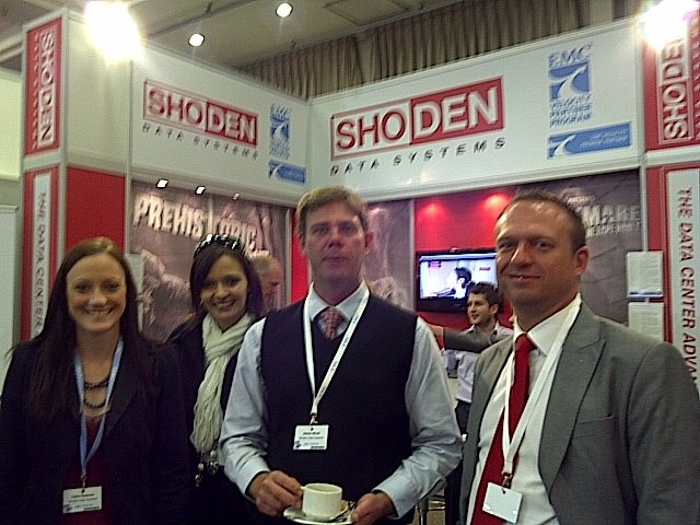 The Shoden Data Systems team poses for the camera at the EMC Forum